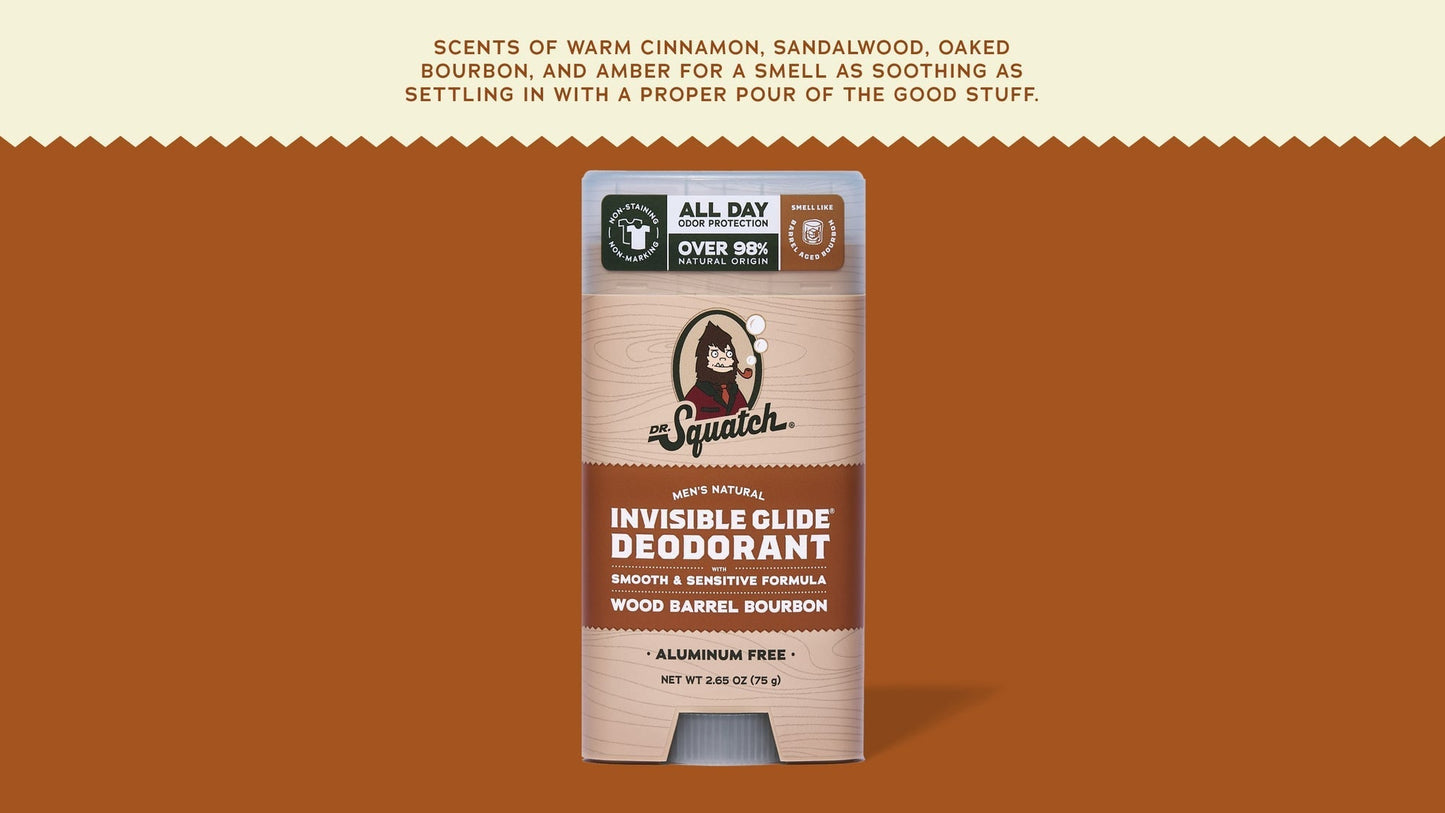 WOOD BARREL BOURBON INVISIBLE GLIDE DEODORANT - US 4182