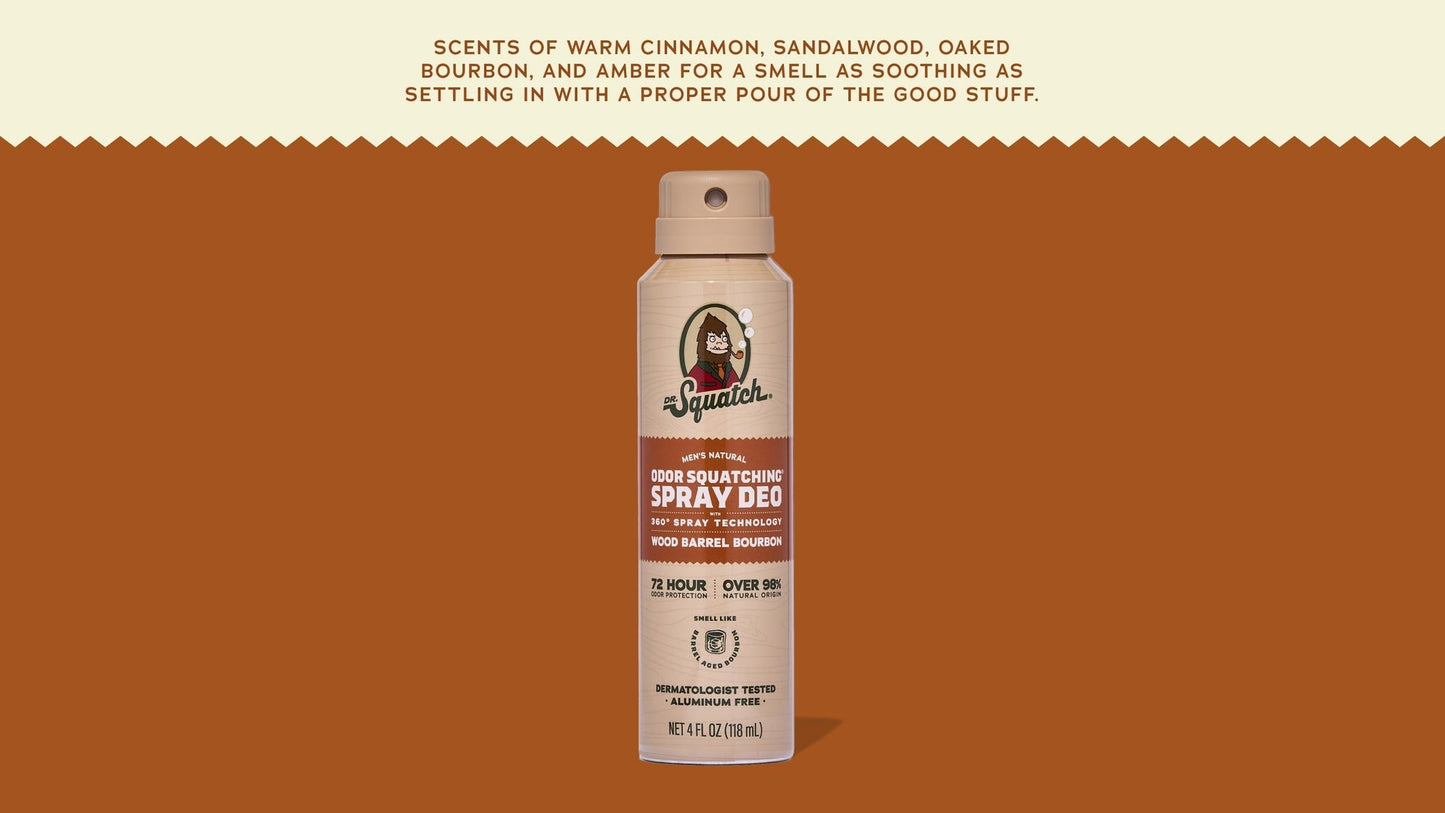 WOOD BARREL BOURBON SPRAY DEODORANT - US 6262